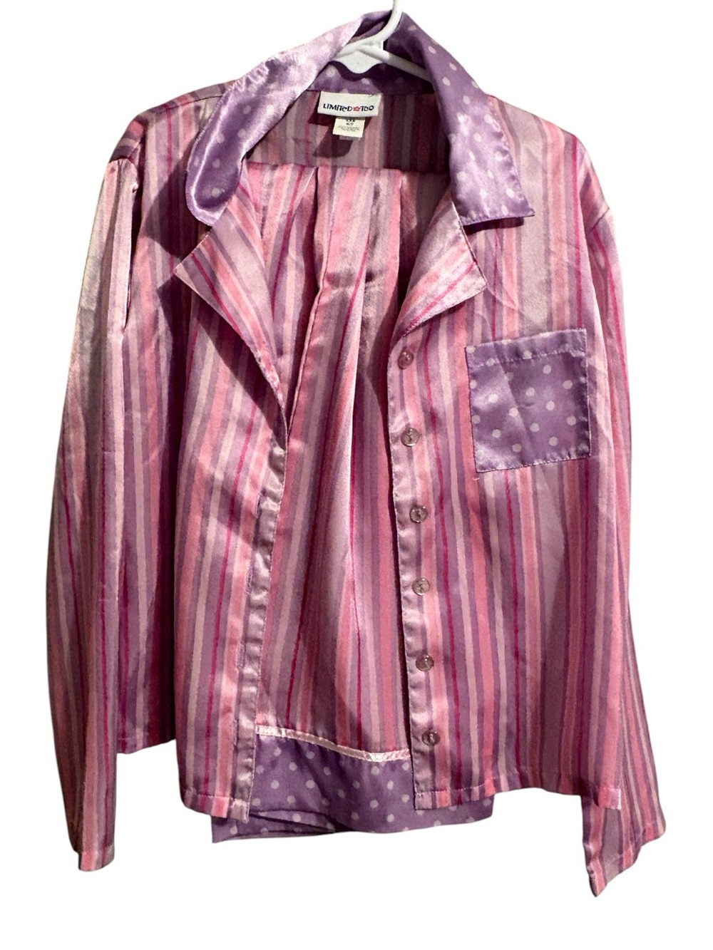 Limited Too Y2K Girls Silky Pajama Set